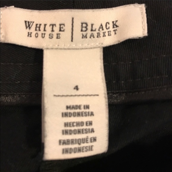 White House Black Market Black Cuffed Ankle Pants - Picture 7 of 8